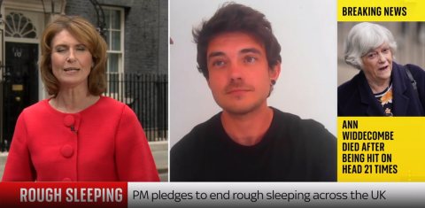 Joe Logan on Sky News - Andy Burnham's Pledge to End Rough Sleeping